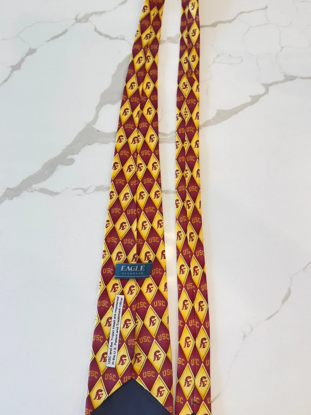 USC Maroon and Gold Diamond Pattern Men's Tie